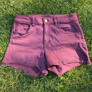 AE High Rise Shortie Shorts